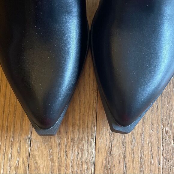 Black Fashion Boots Size 8 Unbranded Back Zipper - Picture 3 of 6